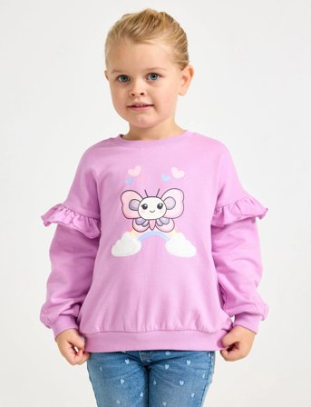 Lindex Sweatshirt Placement Print - Pink - 122