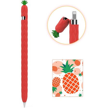 Fodral för Apple Pencil 1:a generationen, mjukt silikonfodral med söt fruktdesign, skyddande tillbehör