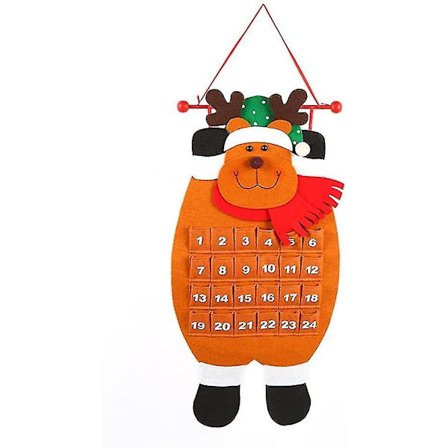 Filtadventskalender med 24 julgranspynt