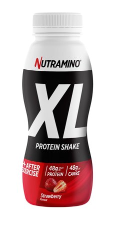 Nutramino XL Protein Shake Strawberry 475 ml, Sport & Velvære, Protein & Energi, Proteindrikke