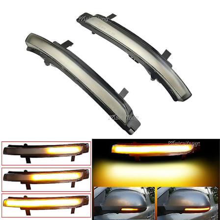 2 stk. til Skoda Octavia 2009-2013 Superb 2008-2014 Dynamisk LED Blinklys Blinklys Sekventiel Indikator Spejl Blinklys Lys