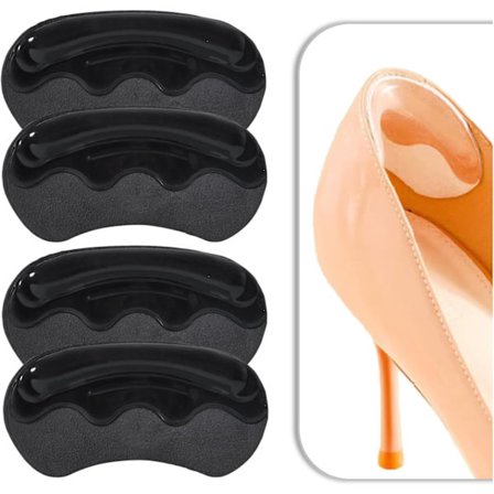 2 Paria Liukuesteitä Koroille Liian Suuriin Kenkiin, Geeli Kantapääsuojat ja -täytteet Löysiin Kenkiin, Itsekiinnittyvät Kantapäätuet (Musta) Black-