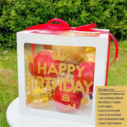 Syntymäpäivä ilmapallolaatikko läpinäkyvä laatikko STYLE 8 STYLE 8