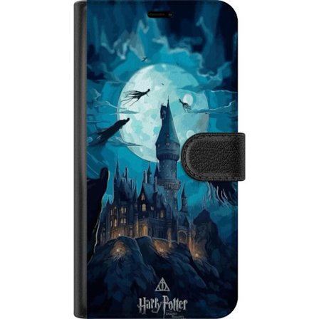 Kompatibel Tegnebogsetui til Xiaomi Xiaomi Redmi Note 14 Pro Magisk fantasiillustration med slot i måneskin og svævende væsener, mørk eventyrstemn