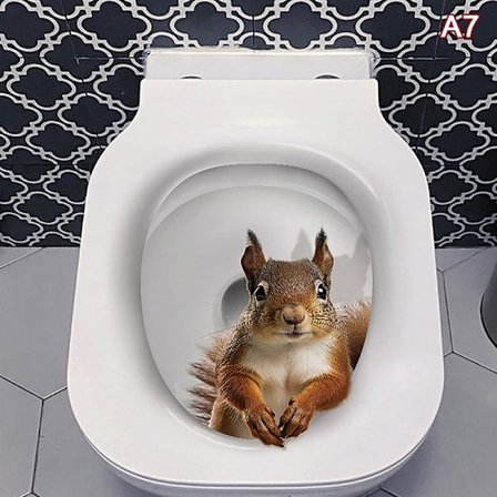 Vedenkestävä wc-kannen tarra Uutuus Creative Funny Toile