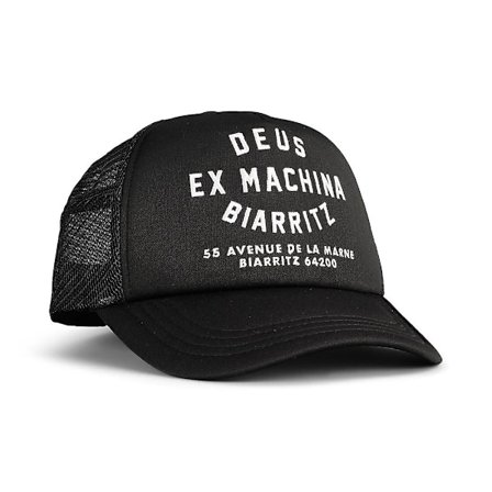 Deus Ex Machina Biarritz Address Mesh Back Trucker Cap - Svart