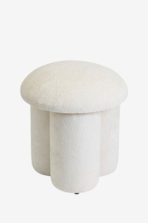 Hanah Home - Puff Magnus - Hvit - Fotskamler & puffer - Fra Homeroom