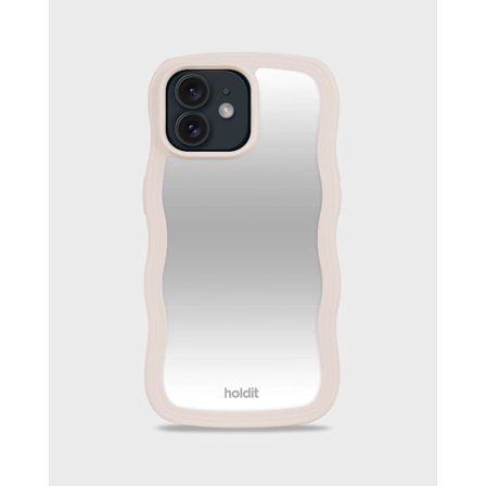 holdit iPhone 12/12 Pro Skal Wavy Light Beige Mirror