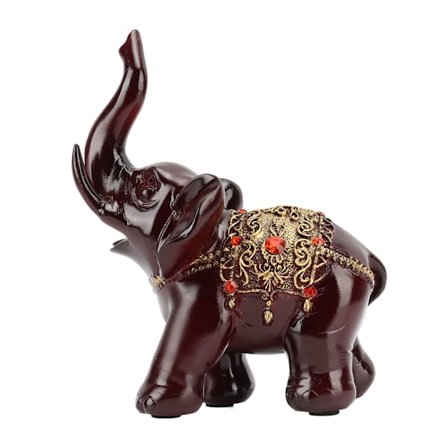 Elefantstatue i harpiks til skrivebordsdekoration i hjemmekontoret