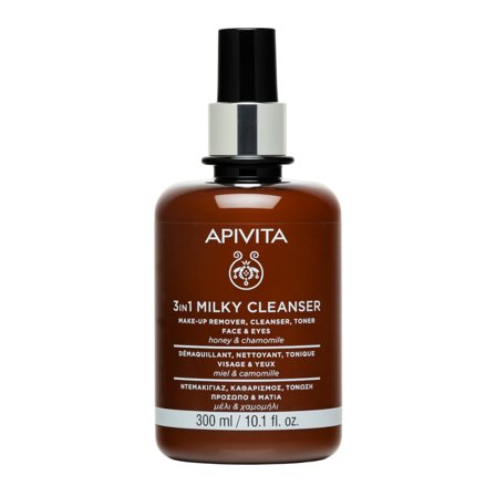 APIVITA Detergenti e Struccanti Latte Detergente 3 in 1 per Viso e Occhi 300ml - Latte detergente viso