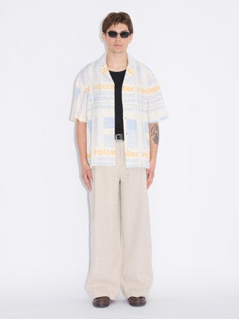 Holzweiler Pier Print Shirt - Ecru Mix - Men's - M