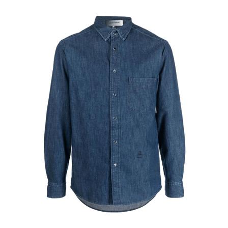 Isabel Marant Lako P Logo Shirt Blå, Herre Skjorter