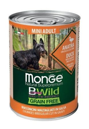 Monge B Wild Grain Free Adult Con Anatra Zucca Zucchine Cibo