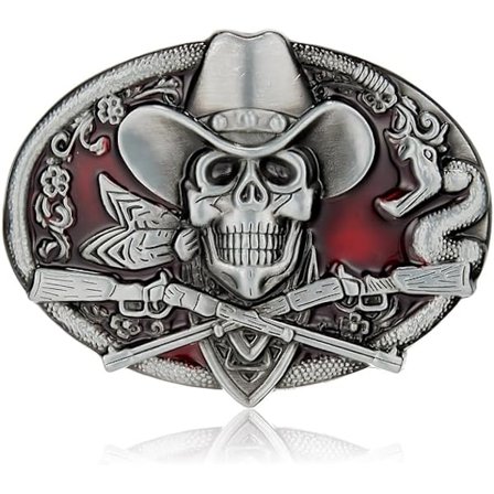 Ghost Skeleton Skull -vyönsolki miehille, amerikkalainen alkuperäisasukas, western-cowboy-vyönsolki