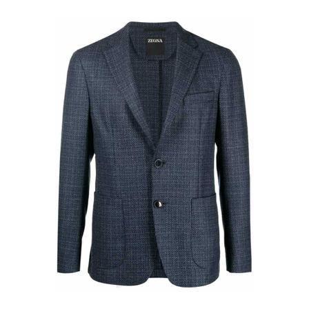 Z Zegna, Blazers Blauw, Heren, Maat:M