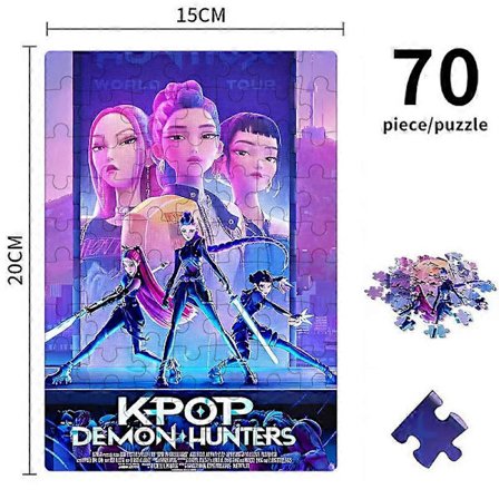 2026 Kpop Demon Hunters Puslespil Brætspil Rumi Mira Zoey Huntrix Karakter Puslespil Samlerobjekt Dekor Børnelegetøj Gaver