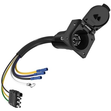 4-polet til 7-polet adapter trailer adapter 4-polet til 7-polet elektrisk stik med beslag til lastbil, bil