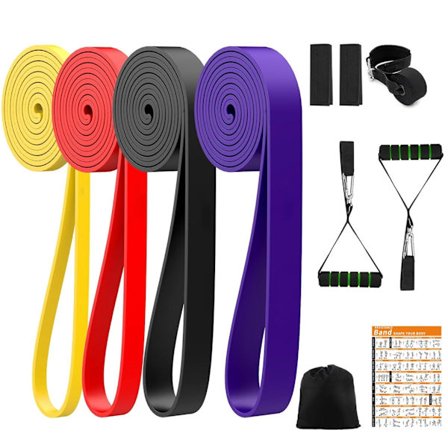 Långt Träningsband Set Motståndsband Draghjälp Band Gymband
