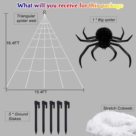 Halloween Oppblåsbar Spider Blowup Spider Festival Terror Prop