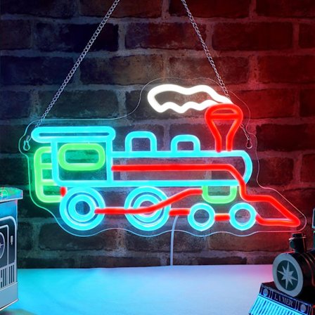 Damptog Neonskilt, LED Neonlys til Væg Bord Indretning Kunst, Hjemme Fest Fødselsdag Helligdag Tog Gaver til Børn Teenagere Voksne