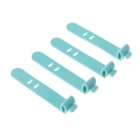 4 st/set Silikonremsor Hörlurar Förvaringstejp Mjuk Tråd Hörlurar USB-kabel Ti