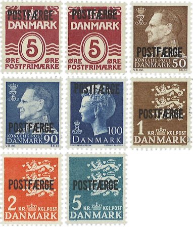 Danmark 1967-1975 - Postfærge AFA 44-50 - Postfrisk