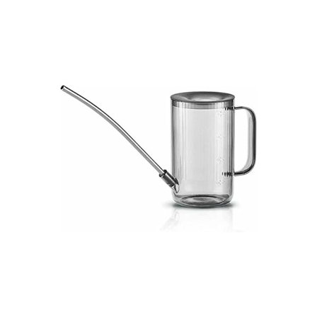 Vandkande til blomster, lille vandkande, vandkande i rustfrit stål med lang tud, vandkande til indendørs planter, gennemsigtig plastik vandkande, G