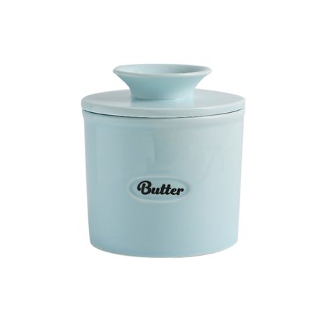 Keramisk smørkrukke osteglas