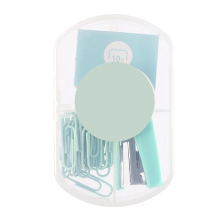 Mini stiftemaskin, arbeidsbesparende, bærbar, liten, søt stiftemaskin med stift og binders for kontor, skole, mintgrønn