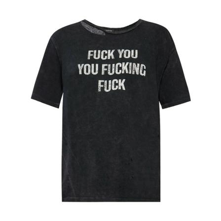 R13 T-shirt with worn effect , Grijs , Dames , Maat: XS