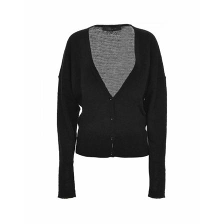 Federica Tosi Strik Sort, Dame Cardigans, Størrelse: 2XS