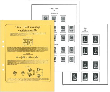 Finland 1925-1941 - Sider til vandmærkeforskelle (K1)
