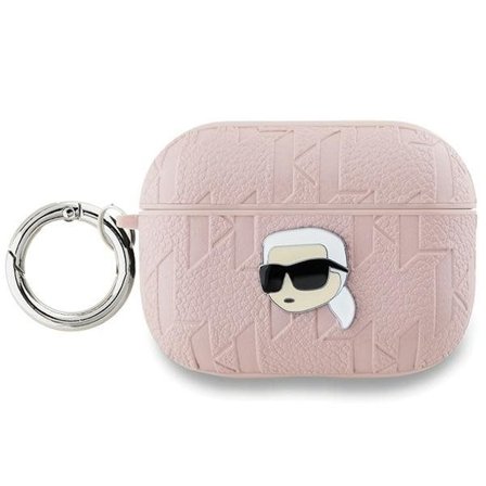 Karl Lagerfeld Monogram Karl Head -kotelo AirPods Pro 2 - vaaleanpunainen
