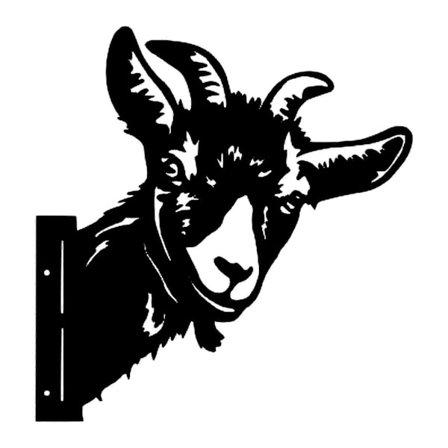 Kikande Get Metallkonst Skulptur Gård Staket Konst Väggdekor Kikande Get Trädgårdsdekor Utomhus Inomhus Hängande Ornament