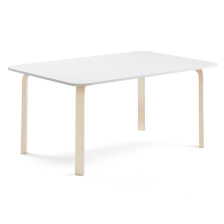 Tisch ELTON, 1800x800x640 mm, Laminat weiß, Birke