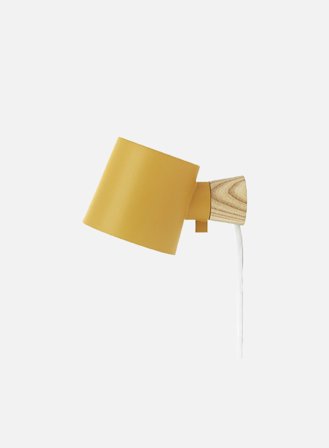 Rise vegglampe m/ledning - gul