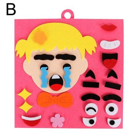 Læringsmæssigt DIY ideelt legetøj til autistiske børn Lær udtryk Cape pige one-size