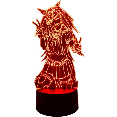 Akryl Manga Figur Mioda Ibuki 3D Illusion LED Anime Lampe 16 Farver RGB Fjernbetjening Soveværelse Dekoration Sengebord Nattelys Børn Ferie Gaver