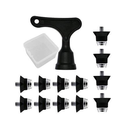 12 stk. Fotballsko-knotter i aluminiumslegering, skruknotter for fotballsko