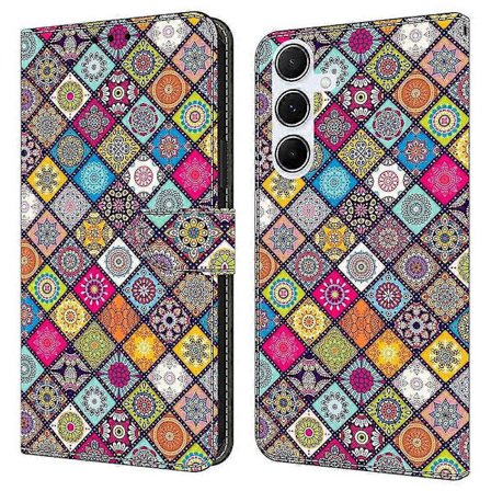 Yhteensopiva Samsung Galaxy A36 5G Kotelo Kuvio Painettu Suojakuori TPU+PU Nahka Flip Puhelin Cas-Perfet Värikäs Nahka Colorful Leather_max