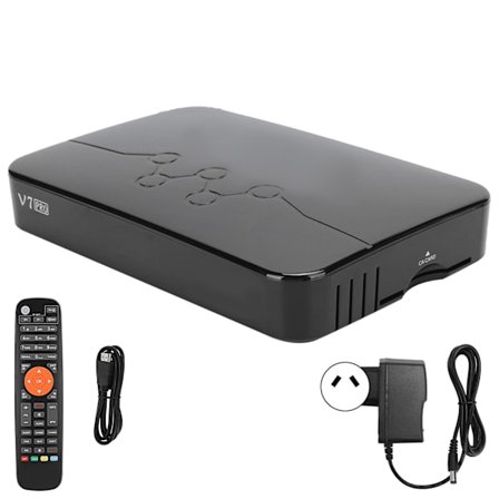 V7pro TV Box Mottagare med Flera Kortplatser Fjärrkontroll 100-240V Svart AU