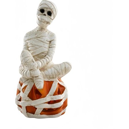 Dekorasjon, Gresskar-Mumie, Solcelledrevet Hagefigur, Hagefigur, Lys Harpiks Skulptur, Hjemmedekor for Veranda Dekor, Patio Lys,