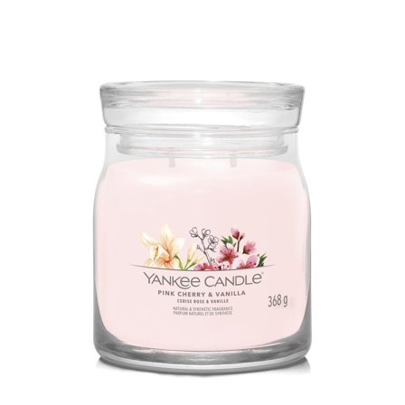 Yankee Candle Signature Jar Candles Pink Cherry & Vanilla 368g - Candela Profumata