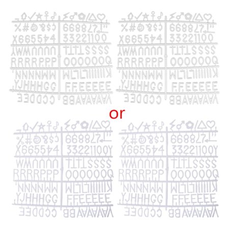 Set 126 siffror Specialtecken Ord Bokstav för filt föränderlig