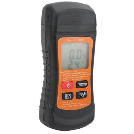 Träfuktmätare Temperaturdetektor Testare Digital Display Verktyg för Papper Vägg