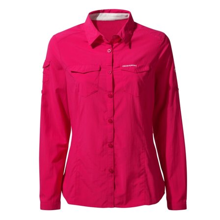 Craghoppers Women's NosiLife Adventure Longsleeve Shirt Women long-sleeved shirts Pink 8
