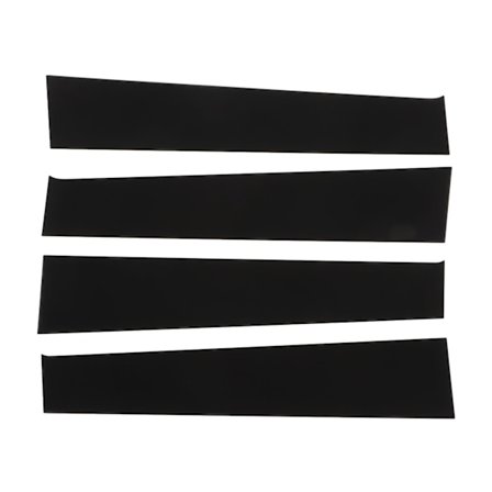 4 Svarta B-stolpar Dörrlist B-stolpar Dörrfönsterlist Bilfönsterdekoration Ersättning för Dodge RAM 2009-2018