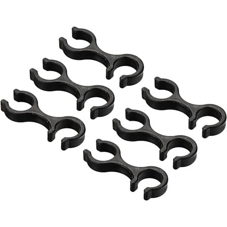 Turstavclips, 6 stk Tilbehør til gåstaver Dobbel stangspenne