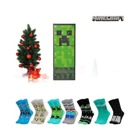Minecraft Joulukalenteri 2025 Lasten ja teinien sukille Joulun odotus -kalenteri Jouluyllätyslahjat