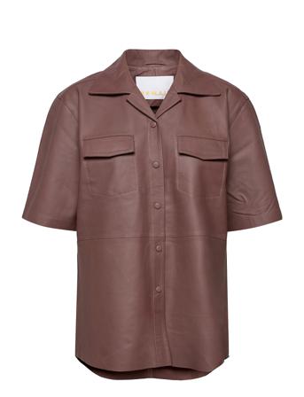 Jocy Shirt Leather Brown REMAIN Birger Christensen